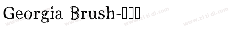 Georgia Brush字体转换